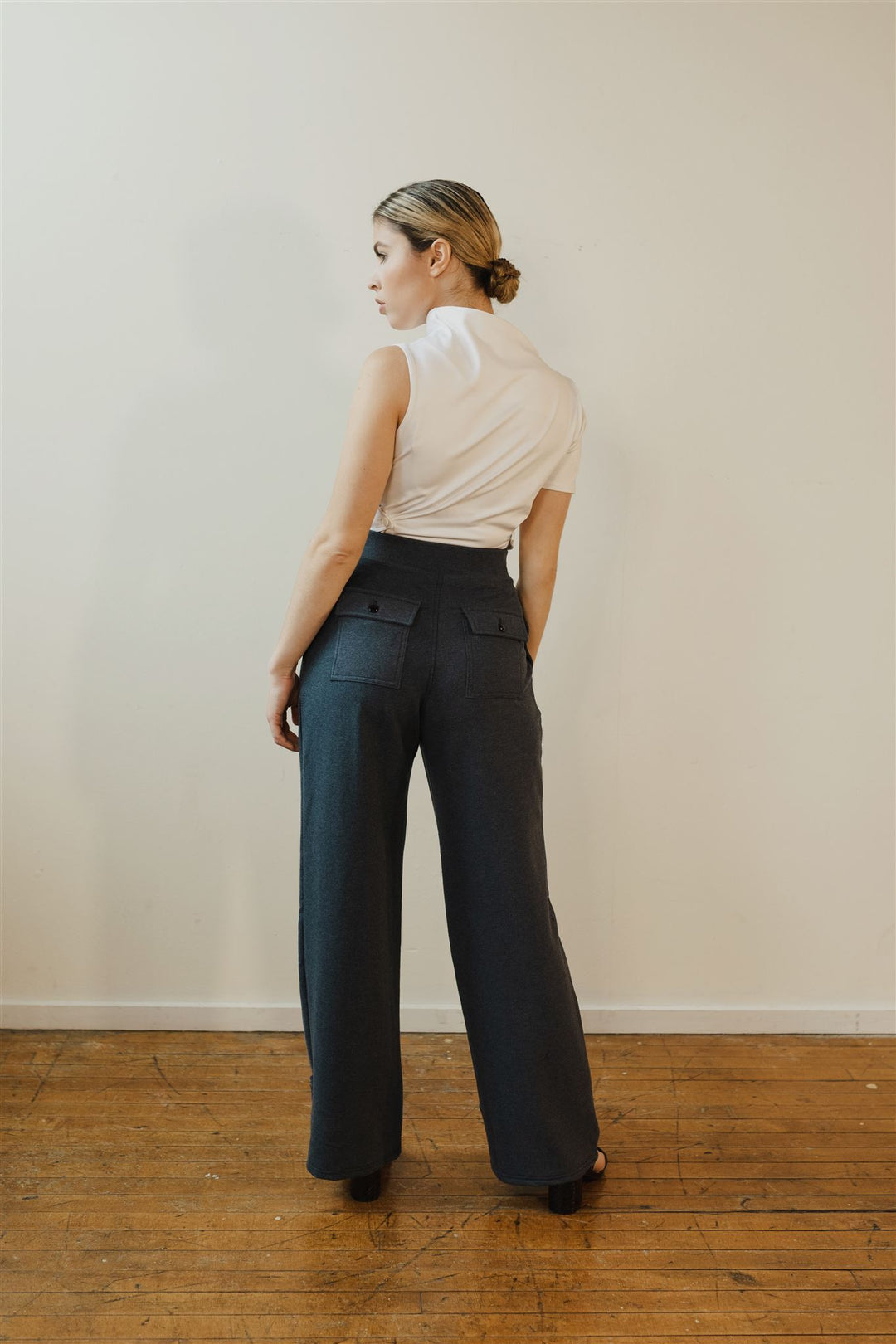 【INCHANT ME】Marlene Pintuck Long Wide Pants Sonderlier-
